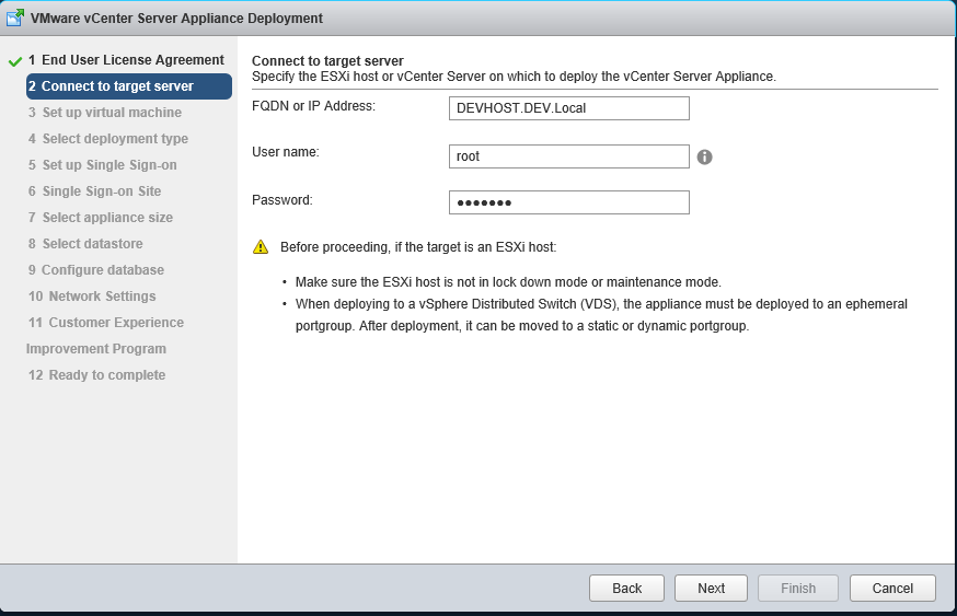 Vmware настройка сети. Таргет сервер. VMWARE Appliance 6.0. FQDN пример. Host IP VCENTER.