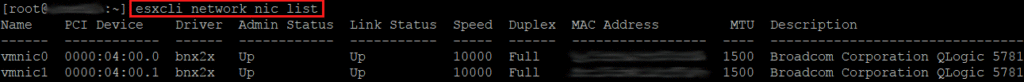 Identify NIC Driver And Firmware Versions With ESXCLI VirtuBytes